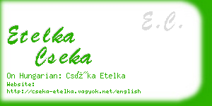 etelka cseka business card